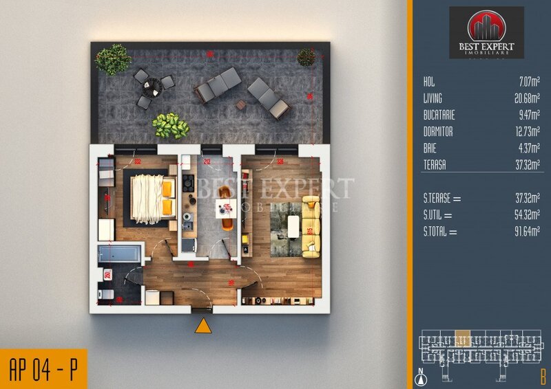 Titan, Pallady, 2 camere cu terasa, finisaje premium, credit ipotecar 20%.